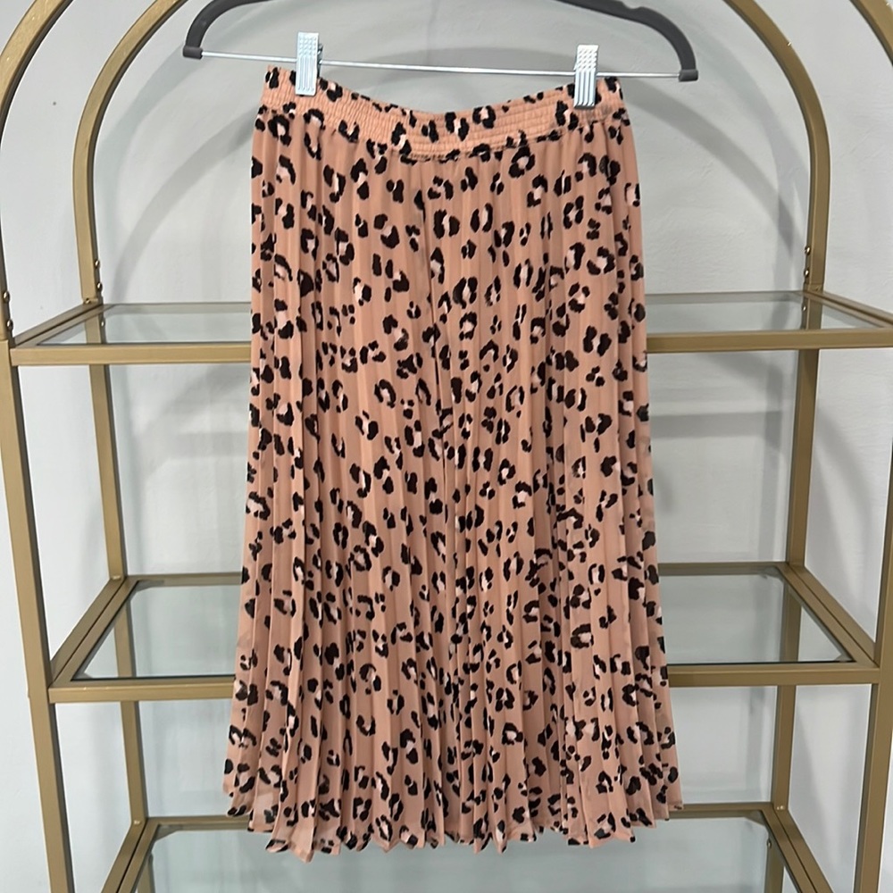 NWT cheetah pleated midi skirt. Target brand: A new day